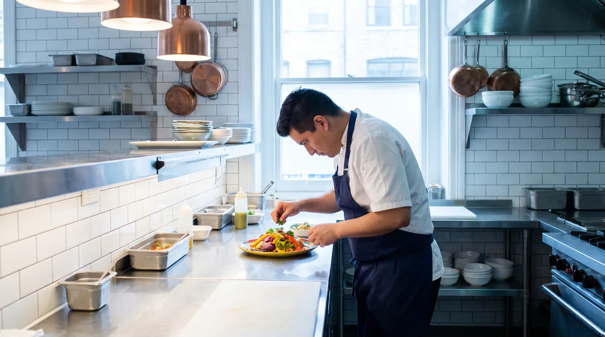 Cocina de restaurante latino, imagen ilustrativa